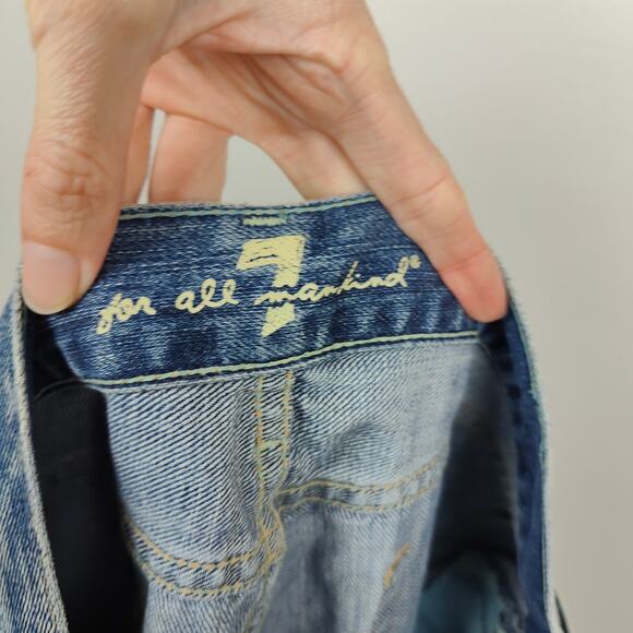 Vintage‎ Y2K 7 For All Mankind Dojo Shorts Womens 29 Bermuda Mid-Thigh Preppy - Picture 3 of 8